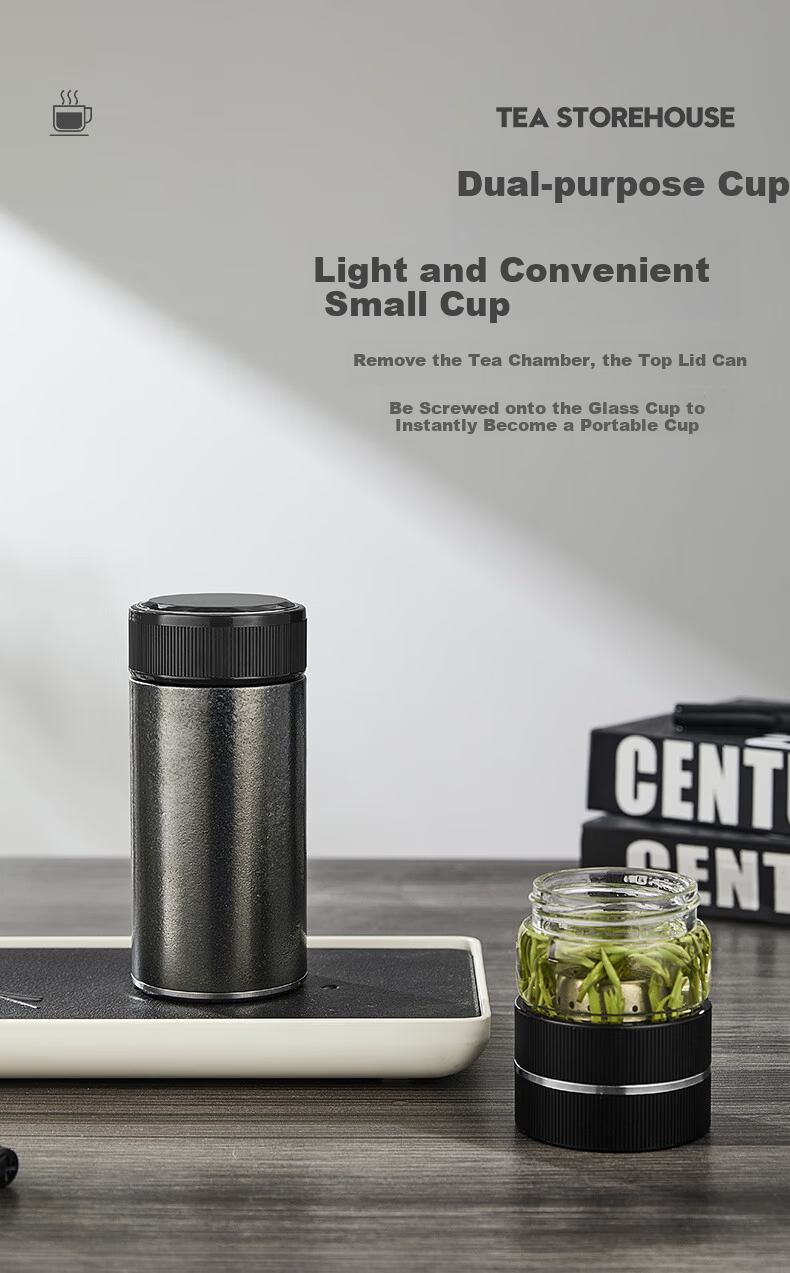 IMOGY Pure Titanium Insulated Mug Business Office High-End Women's Day Gift Large Capacity Portable Tea Separation Brewing Cup 6
