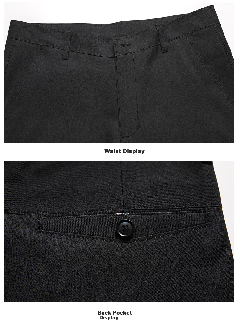 Pierre Cardin Breathable Wrinkle-Resistant Men's Summer Business Formal Straight Casual Trousers Dark Gray 33 32