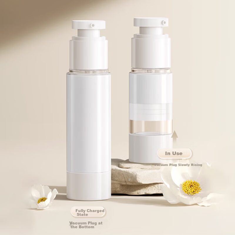 Qihaiqiu Vacuum Dispensing Bottle Press Lotion Bottle Spray Travel Portable Shower Shampoo Cosmetic Bottle 30ml*3