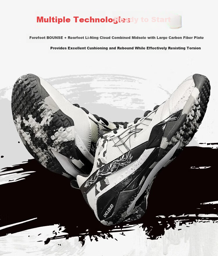 LI-NING Badminton Shoes Invincible ACE Shi Yuqi Edition Snow Camouflage Professional Competition Training Sports Shoes Size 37 2