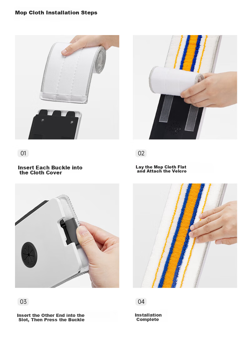 Mayflower Flat Mop 42cm 2 Cloths Household Hands-Free Cleaning Mop 2026 Water-Absorbent Floor Mop 24