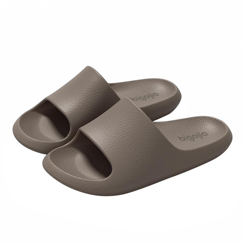 Bigga Plus Men's Large Size Anti-Slip Indoor Bathroom Shower Slippers Summer Black Size 44-45