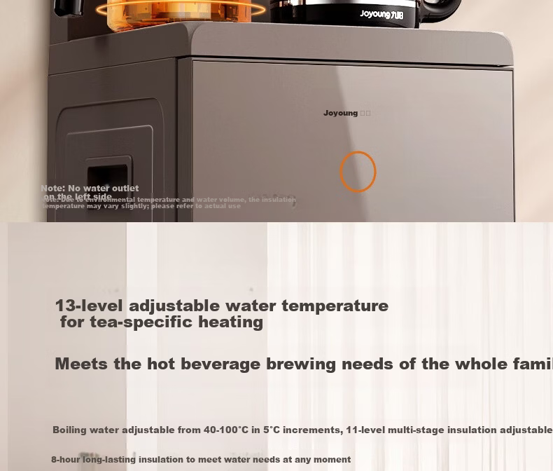 Joyoung Tea Bar Machine Fully Automatic Refill 316L Multi-Temperature Adjustable Electric Kettle JD Self-Operated Anti-Overflow Anti-Dry Boil Antibacterial Water Dispenser AH3226 13