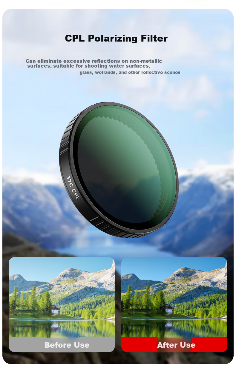 JJC DJI Action4/5 Pro Filter Kit CPL Polarizer Fixed ND Neutral Density Lens Action3 Sports Camera Accessories 9