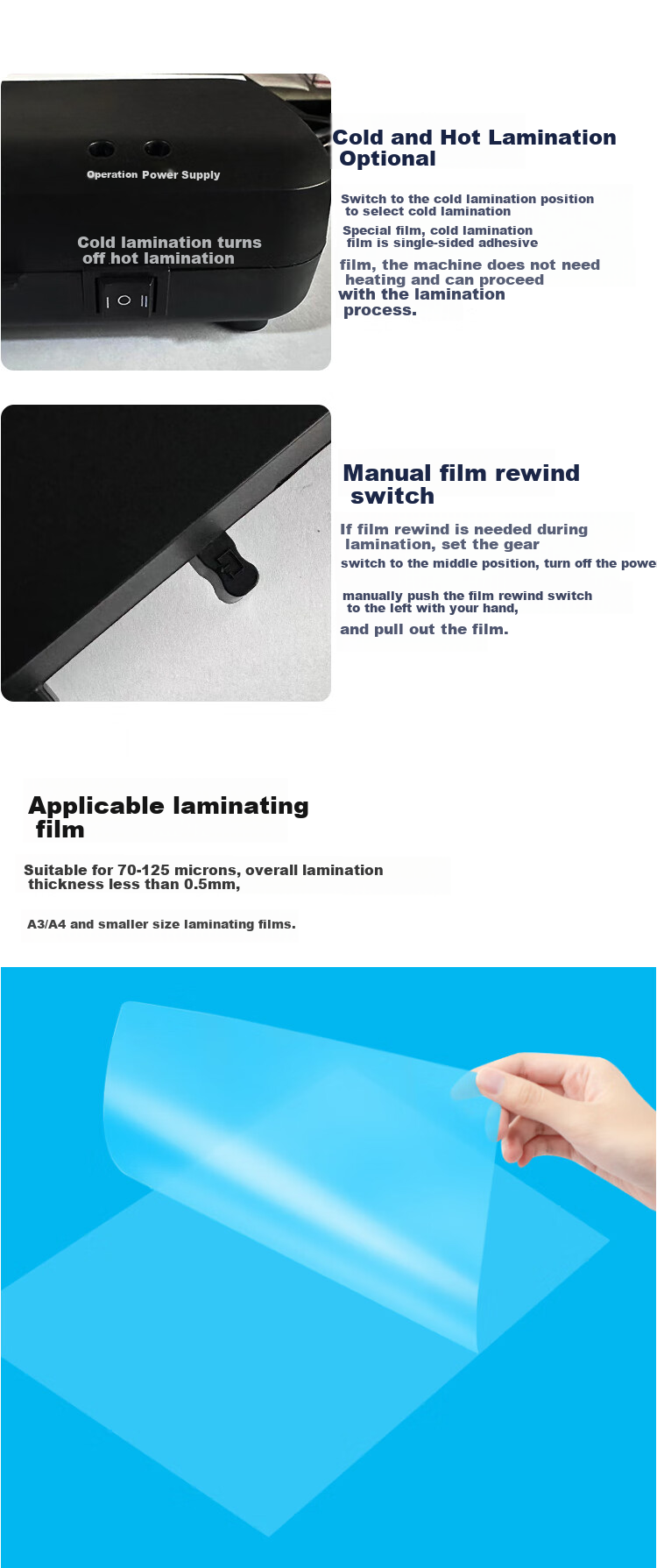 DOCON Photo Menu File Transparent Specimen Protective Film Laminating Machine Thermal Laminating Pouches 4 Inch (85*110mm) 100 Micron 100 Sheets 6