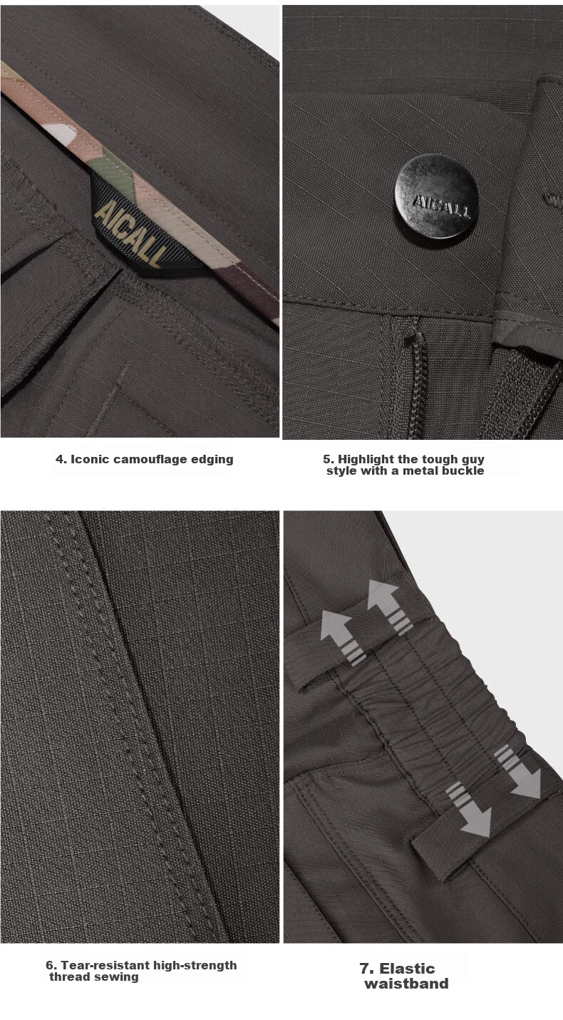 Free Soldier Peak Outdoor Tactical Work Pants Stretch Men's Casual Long Pants Scratch-Resistant Durable 34W/30L Wolf Brown 23