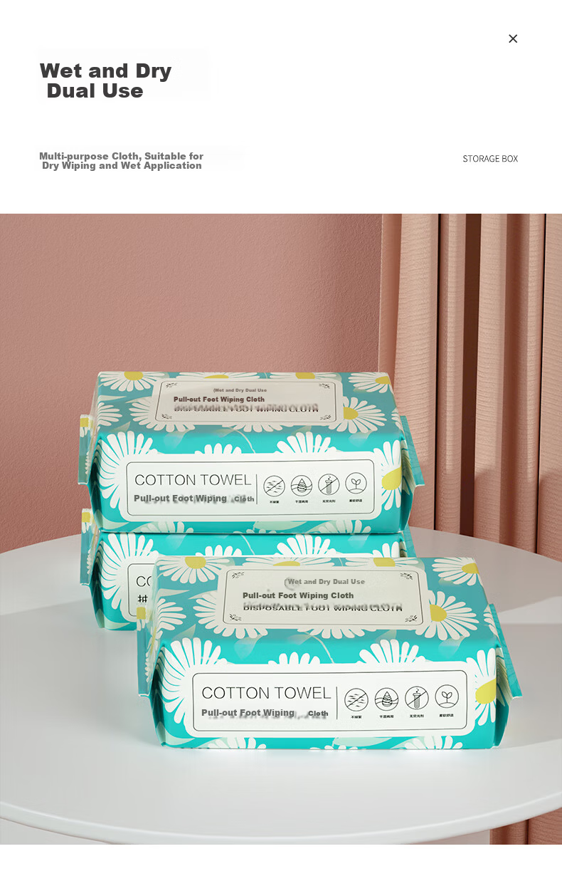 JAJALIN Disposable Foot Wipes Absorbent Foot Bath Towels Hotel Foot Wiping Paper Foot Therapy Lazy Foot Towel 4