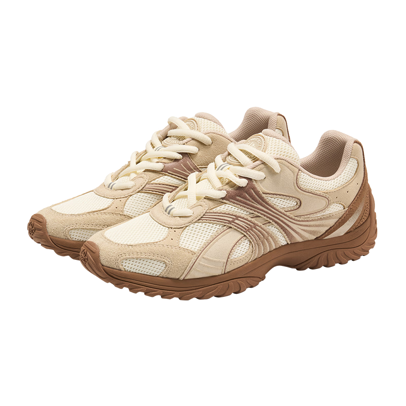 PALLADIUM Spring New Versatile Casual Women's Mesh Breathable Running Shoes Khaki Single Layer Size 37