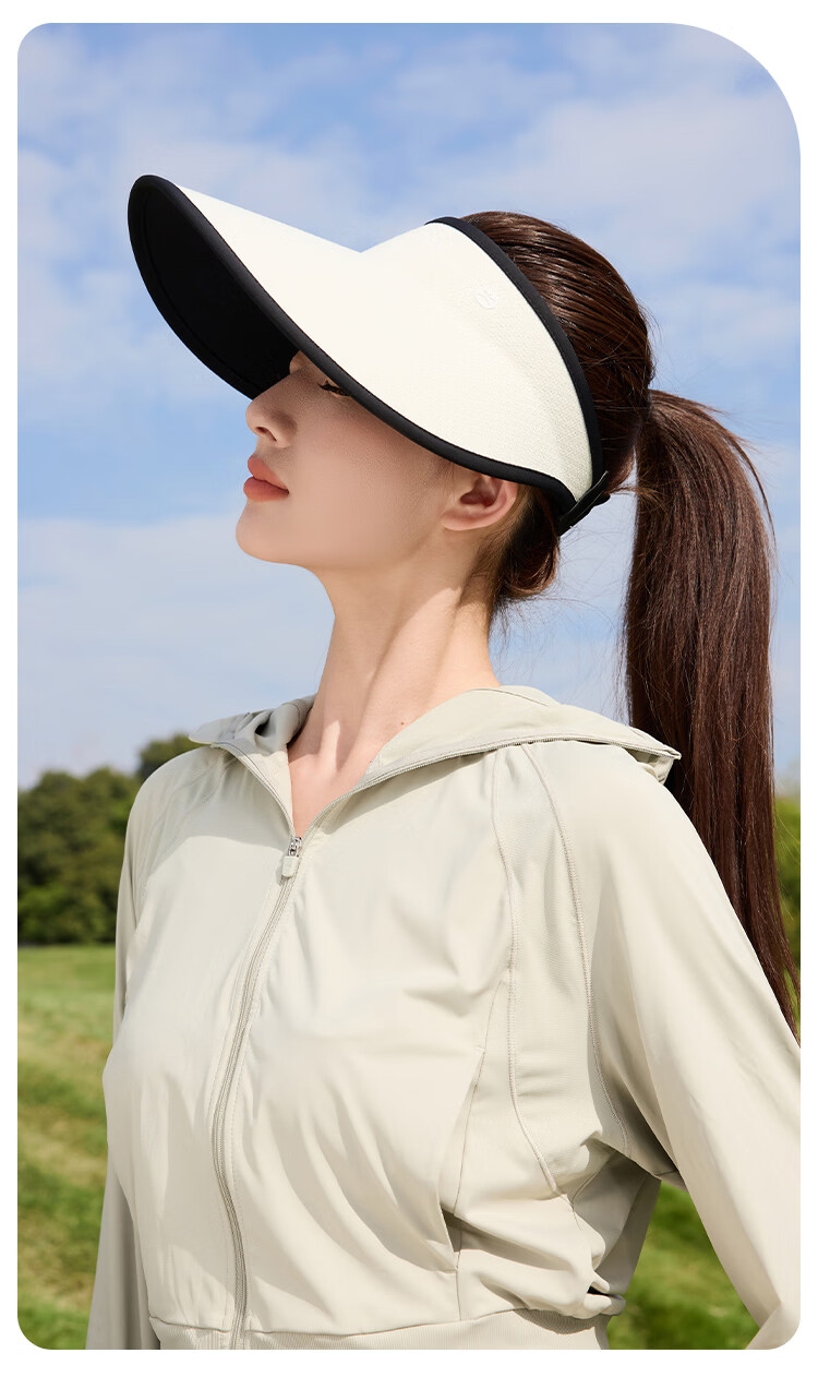 Zhenxiang Women's Spring Summer Colorblock Breathable Sunshade Open-Top Hat UV Protection Sports Cap Gift K805 13