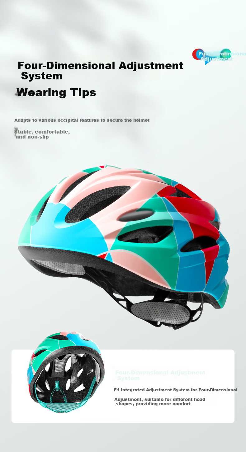 Little Champion Kids Helmet Protective Gear Upgraded Inline Skating Cycling Integrated Adjustable Head Size Single Helmet Pink Back-to-School Gift 12