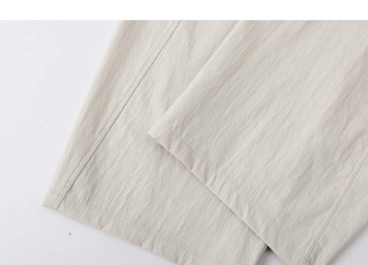 Demana [Curved Blade Project] Summer Nine-Point Pants Simple Style Split Line Loose Slim Petite Casual Pants for Women Premium 8