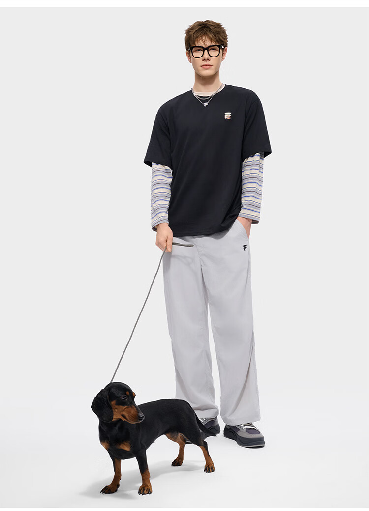FILA FUSION Trendy Couple Short Sleeve T-Shirt 26 Summer Cute Pet Cool Loose Half Sleeve Top 16