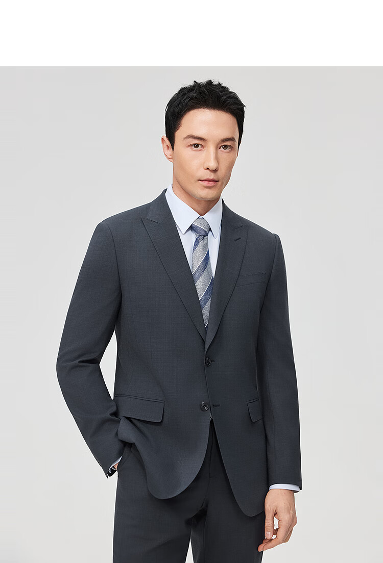 YOUNGOR Men's Spring Summer 2026 Dark Blue Suit Jacket VOTN210239FJY 170/96A 16