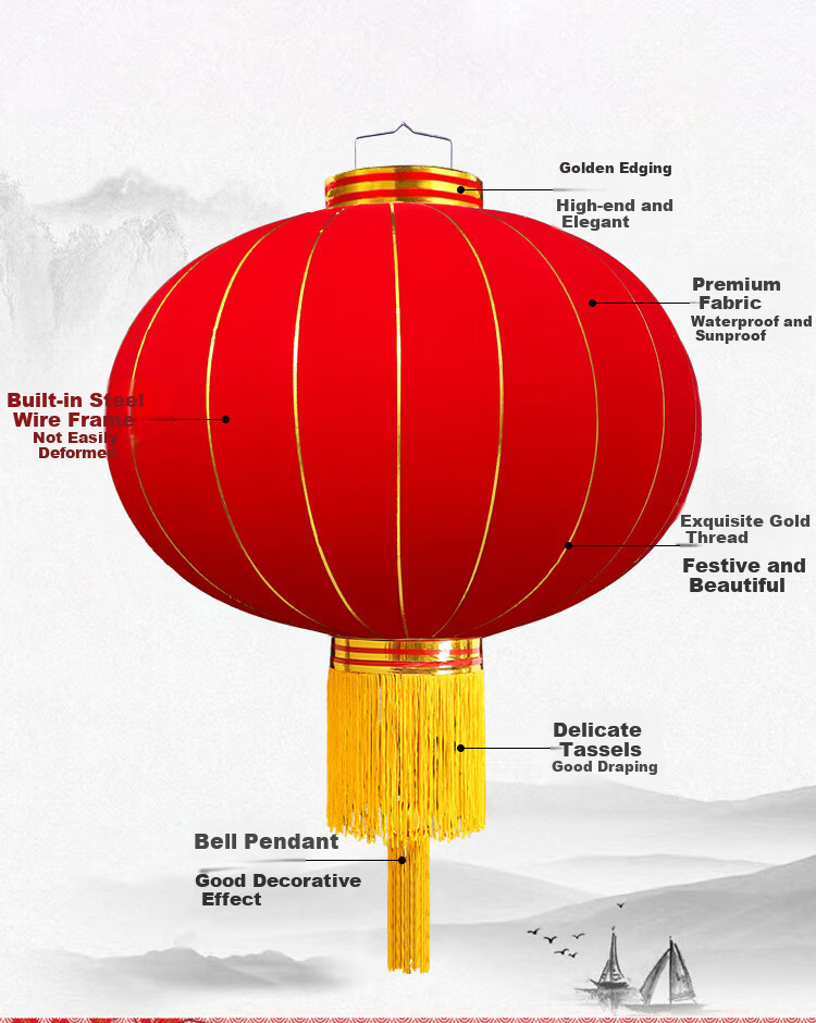 Abaoli Decoration Housewarming Ceremony Supplies Complete Set Red Lantern Hanging Ornaments New Home Living Room Hotel Balcony Fu Character Decoration 3