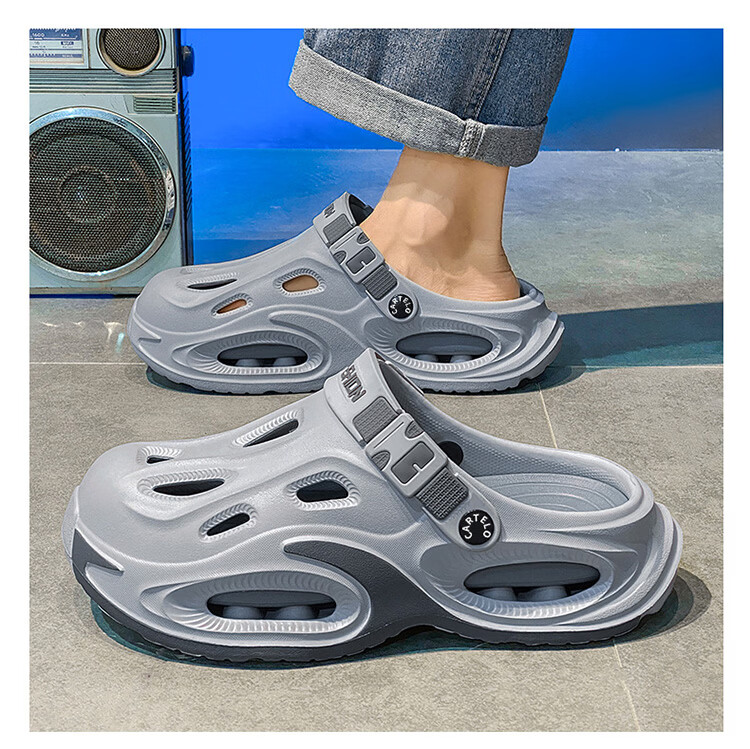 CARTELO Men's Summer 2026 Breathable Closed-Toe Hole Sandals Thick-Soled Casual Sports Beach Slippers for Men 14