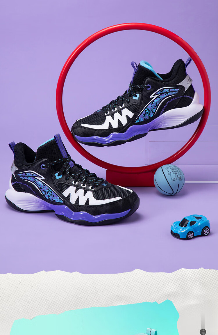 LI-NING Kids Basketball Shoes 2026 New Boys' Shock Absorption Rebound Anti-Torsion Sports Casual Basketball Sneakers 10
