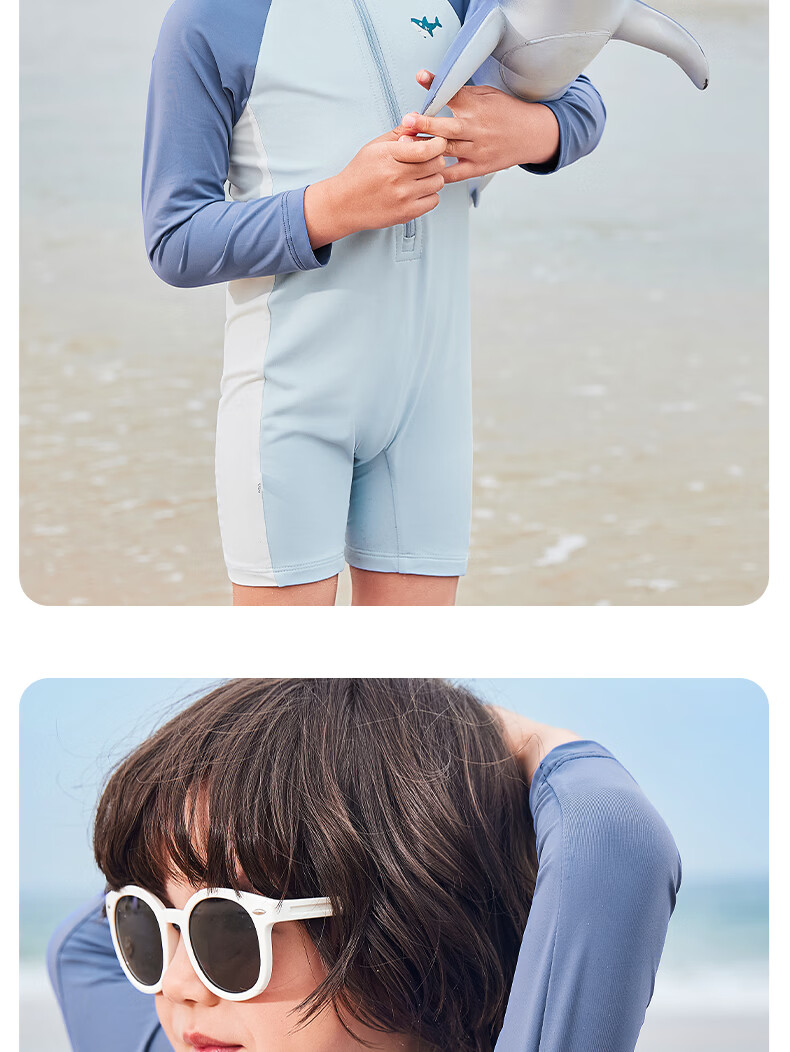 JELLYBABY 【7A Antibacterial Beach Swimming】Summer New Unisex Kids One-Piece Swimsuit for Seaside Play 22