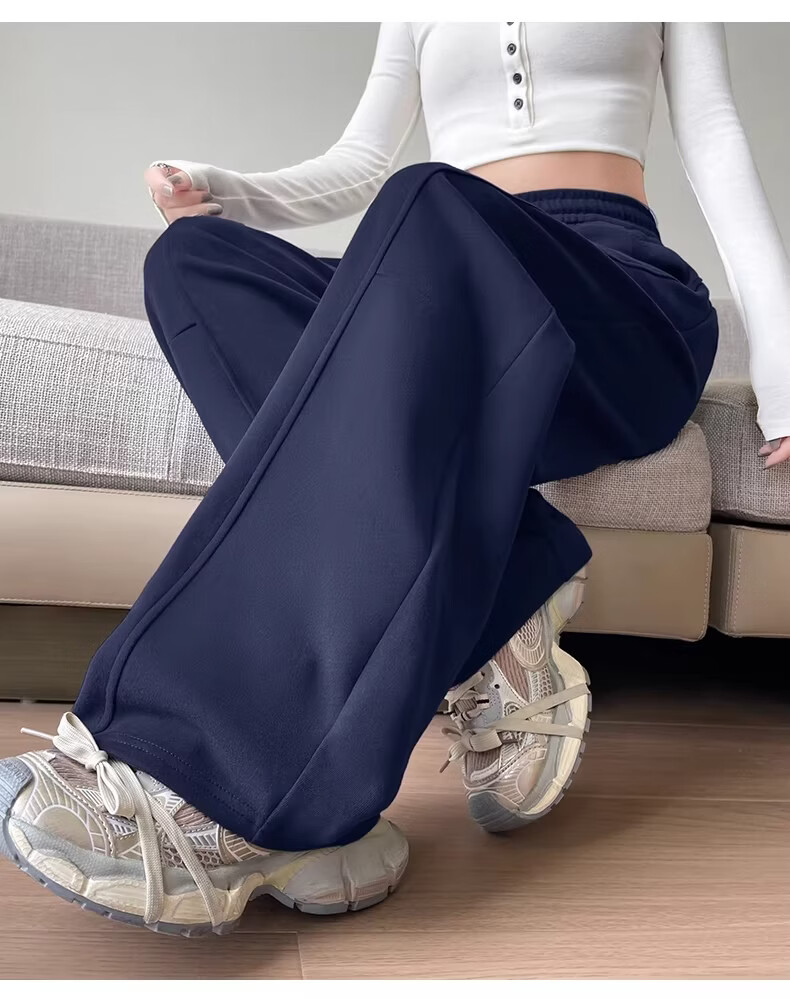 Xiangyi Lover 26th Anniversary New Curved Blade Wide-Leg Pants Slim Fit High-Waist Casual Spring Women's Sweatpants for Petite 20