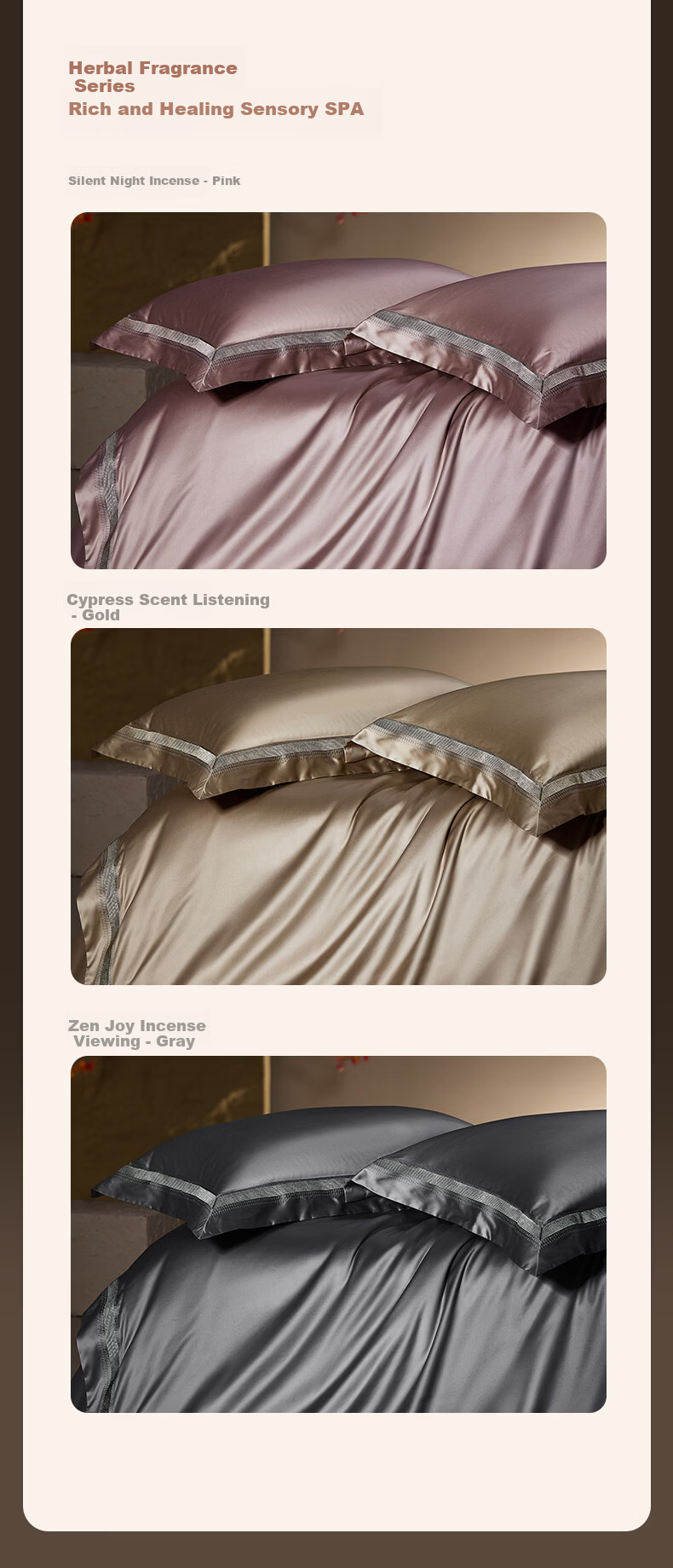 Luolai Home Textiles 140-Thread Count Pima Cotton Four-Piece Set Luxury Pure Cotton Bedding Pink 220*250cm 8