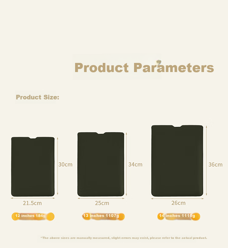 Biyoumei Laptop Sleeve Compatible with Lightweight 13-inch Apple Xiaomi Huawei Leather Magnetic-free Protective Case 9