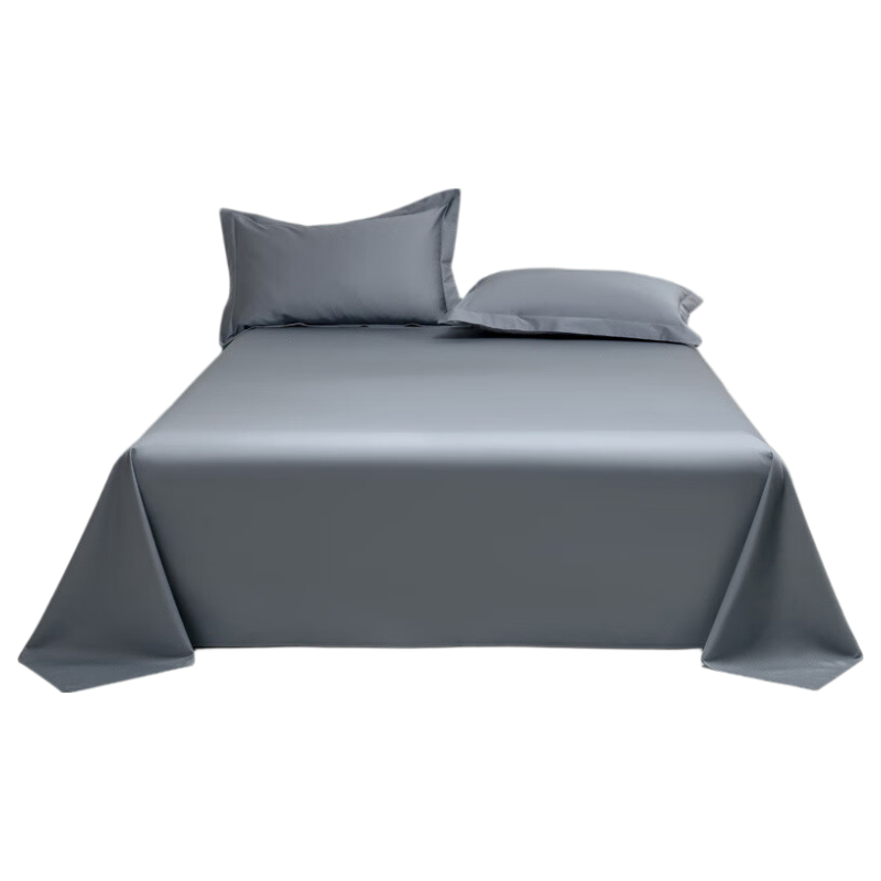 La Torretta Single Bed Sheet, Class A, 100-Count Long-Staple Cotton, Solid Color Bedspread, Single Piece, Light Luxury Gray, 245*250cm