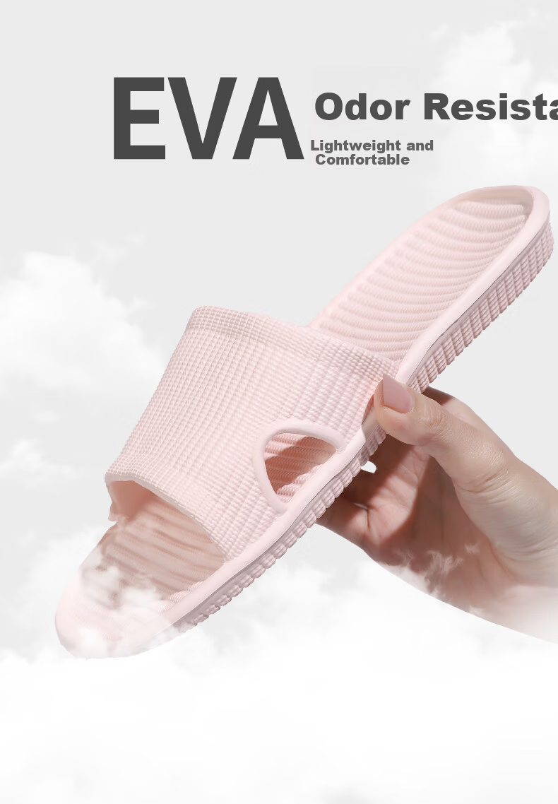 FOOTOPPO Men's Summer Slippers Home Indoor Soft Sole Non-Slip Bathroom Shower Slippers for Men and Women 5