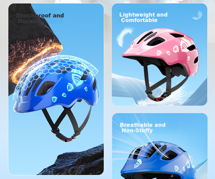 JD Jingzao Kids Helmet and Protective Gear Set 7-Piece Roller Skating Skateboarding Balance Bike Bicycle Safety Gear Hazelnut Pink S 3