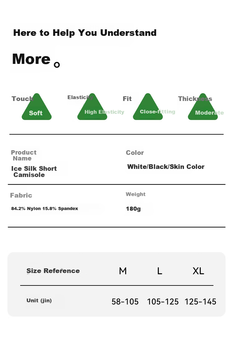 MiiOW Ice Silk Seamless Women's Camisole Vest [Cooling and Anti-See-Through] Summer Short Crop Top Innerwear 1 White 1 Black L 15