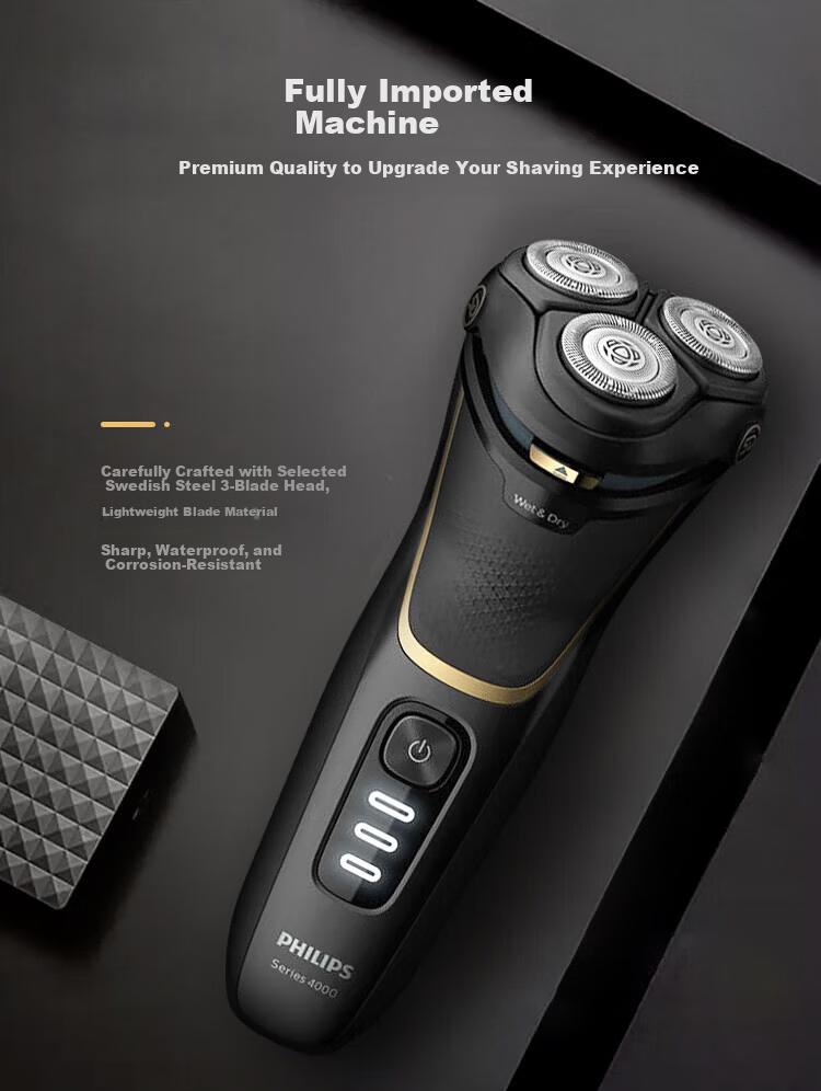 PHILIPS Electric Shaver Men's Electric Razor Beard Trimmer Fast Charge S3853 Wet and Dry Dual Shaving Sky Blue S3853 [Standard Edition] Valentine's Day Gift for Boyfriend/Husband 4