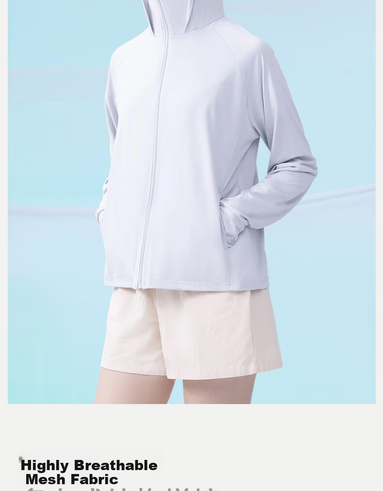 Langsha Women's Ice Silk Cooling UV Protection Sun Jacket Lightweight Breathable Comfortable Outdoor Sports Skin Jacket 10