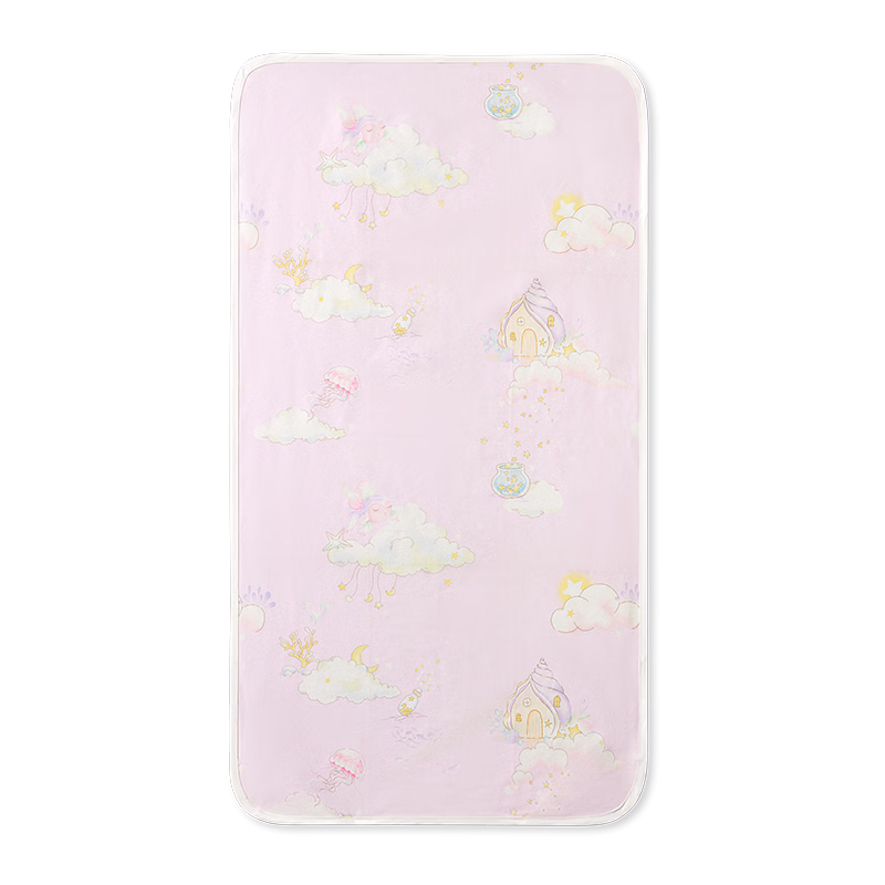 PurCotton Baby Printed Antibacterial Cooling Mat Summer Breathable Sweat-Absorbent Cotton Children's Mattress 65×120cm Starry Sea Dream