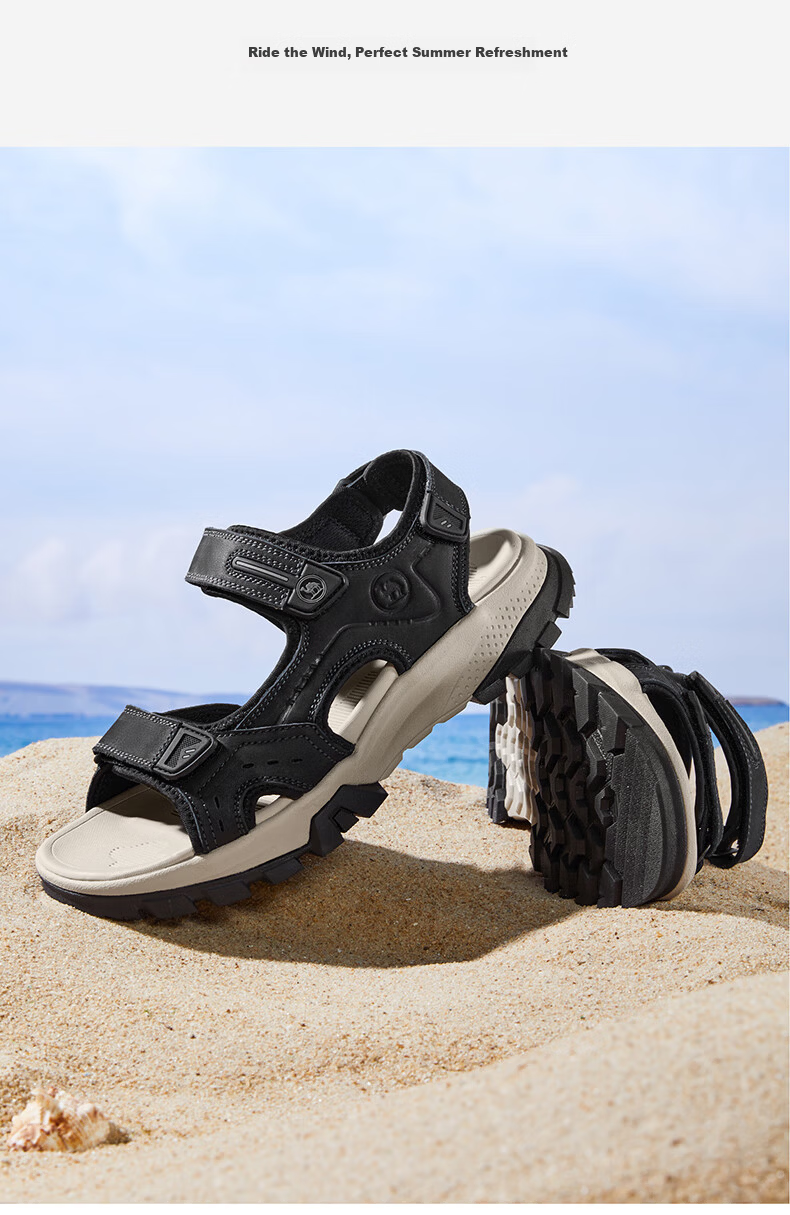 CAMEL Outdoor Beach Sandals Men Breathable Casual Dual-use Slippers P15M307026 Camel Color Size 41 9