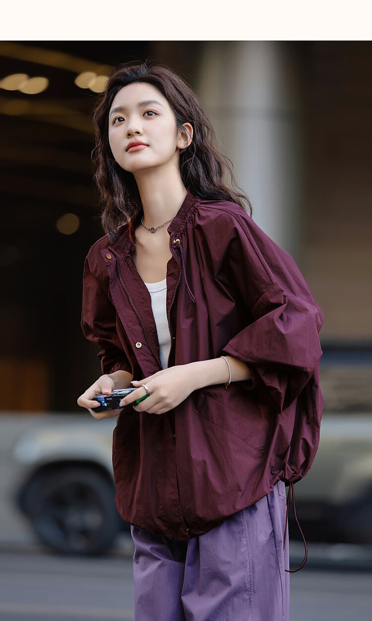 Demana Casual Easy-Care Spring Autumn Lightweight Outdoor Design Loose Fit Drop Shoulder Petite Slimming Women's Jacket 17