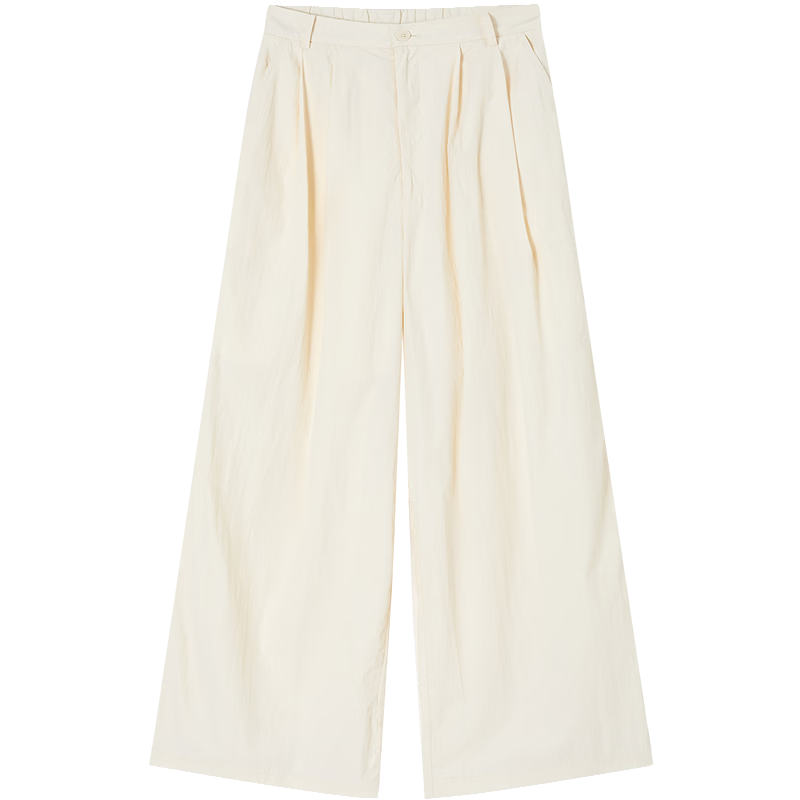 Demana Relaxed Wide-Leg Magic Spring Elastic Waist Pleated Loose Slimming Concealing Casual Pants for Women Premium Feel