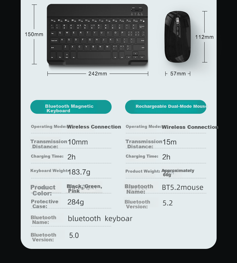 Suoying Huawei Accessories Full Set Compatible with Huawei MatePad Mini 2025 Standard/Soft Light Version 8.8-inch Bluetooth Keyboard and Mouse Case 12