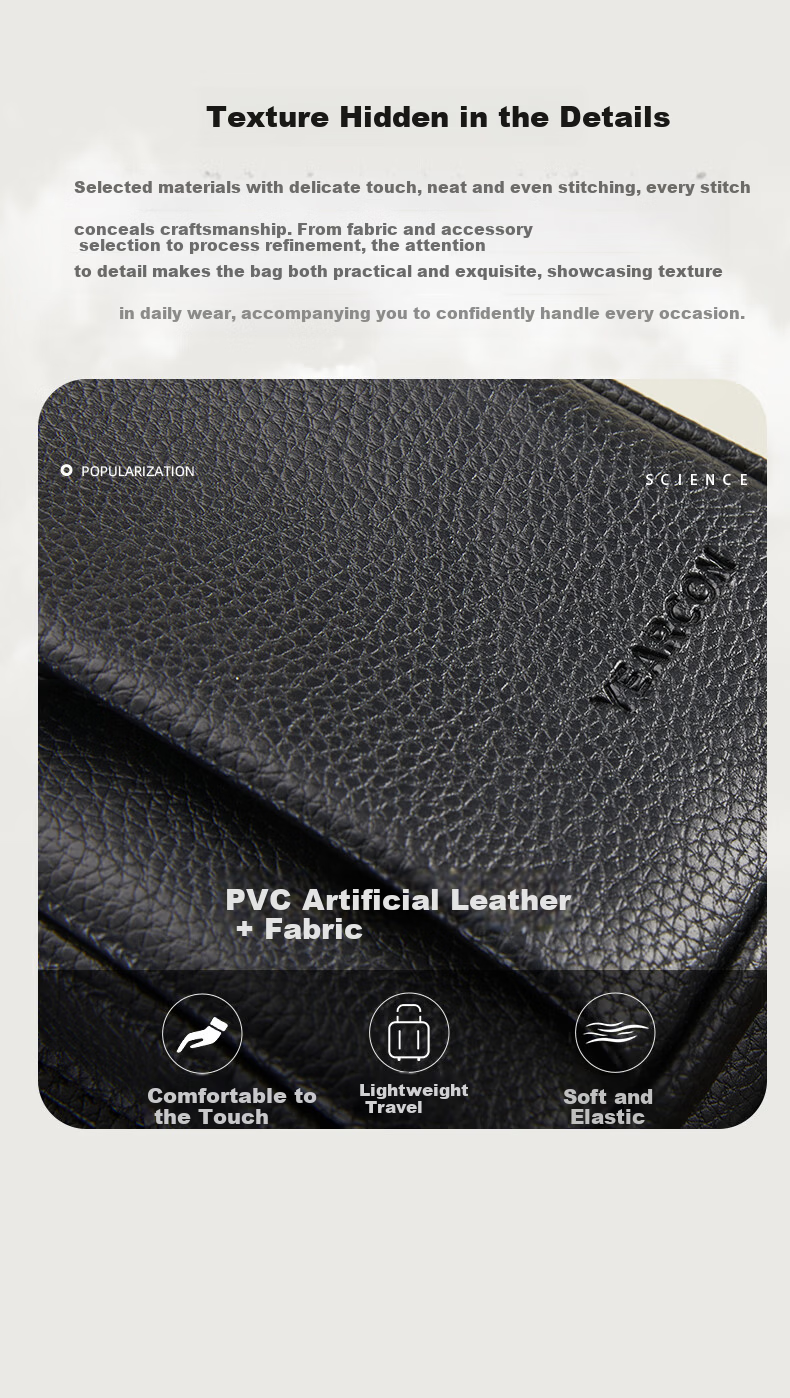 Yierkang Business Commuter Chest Bag Trendy Crossbody Casual Sports Shoulder Bag Gift for Boyfriend Father Men’s Sling Bag 2