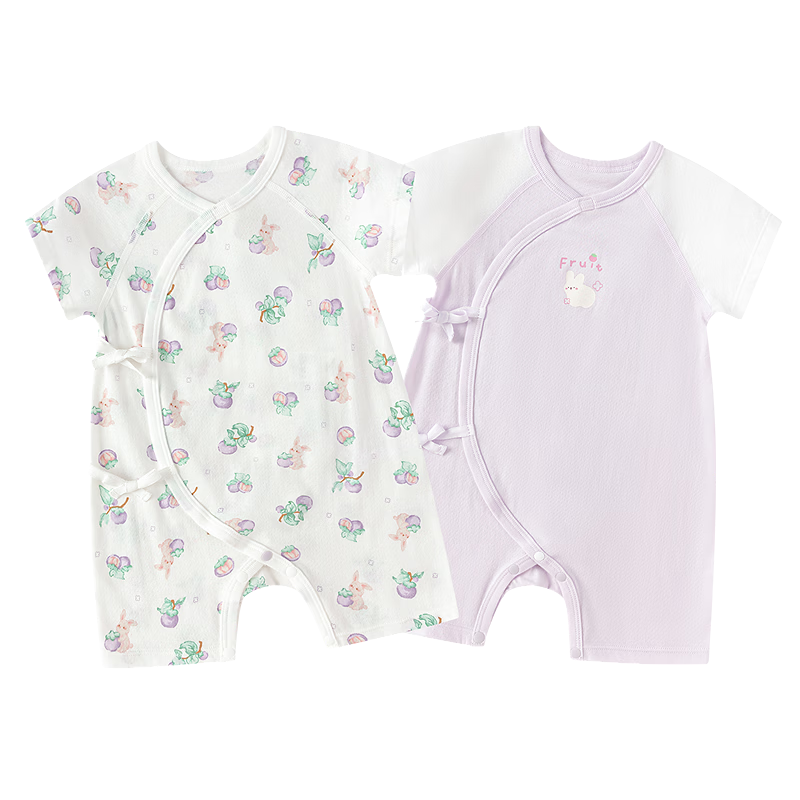 BALABALA Baby Romper, Newborn Infant Onesie, Short-Sleeve Bodysuit, 2026 Summer Collection, Breathable Animal Design, Cute And Fu