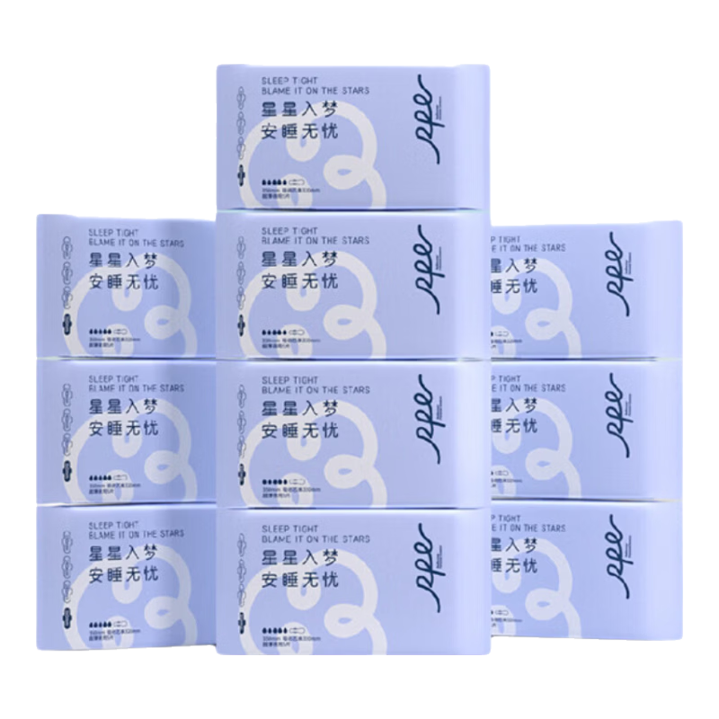 Ruipier Disinfection-Grade Antibacterial Series Sanitary Napkins, Leak-Proof And Breathable Menstrual Pads, 350mm/10 Packs of 50 Pieces, Sold by JD