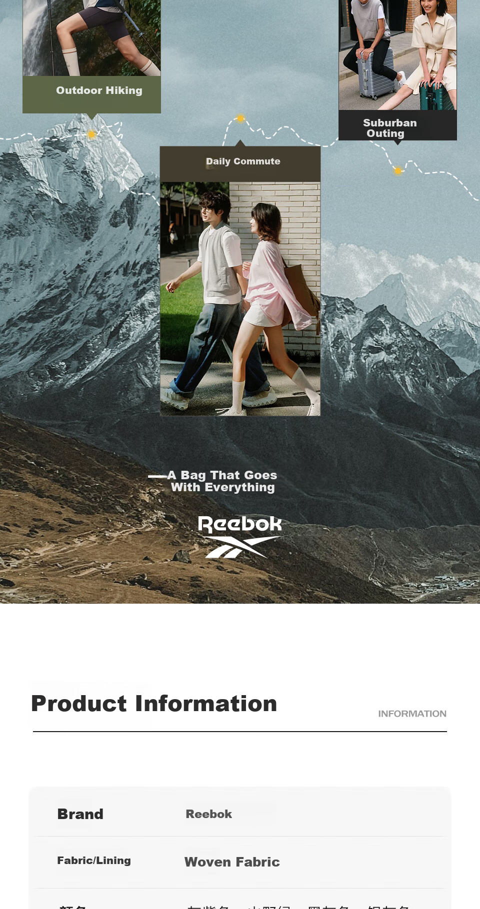 Reebok Lightweight Women's Outdoor Hiking Mini Backpack Sports Small School Bag Mountain Green 2