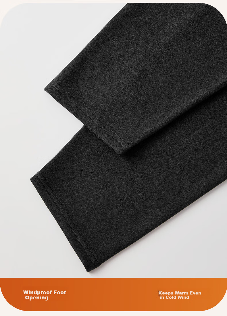 Grace Men's Thermal Fleece-Lined Thickened Winter Silk Wool Knee Support Sleep Pants Autumn Inner Fleece Trousers 15