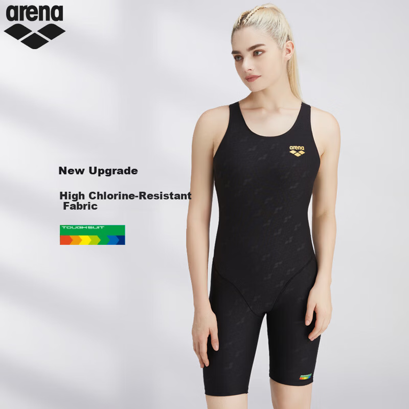 Arena Women's Sleeveless Knee-Length One-Piece Swimsuit Slimming Tummy Control Comfortable Chlorine-Resistant Vacation Spa Professional Sports Swimwear