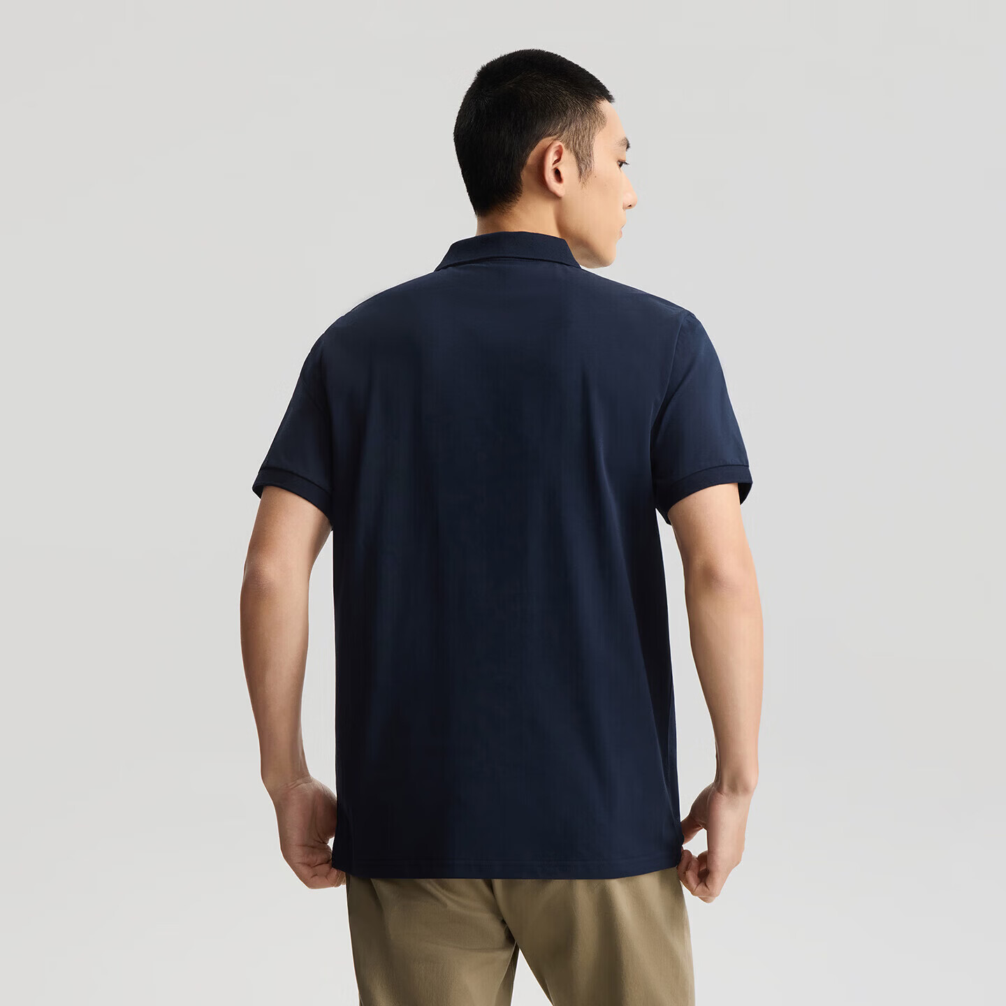 Lee 26 Spring Summer New Standard Fit Polo Shirt with Small Logo Emblem for Men Navy Blue 2XL