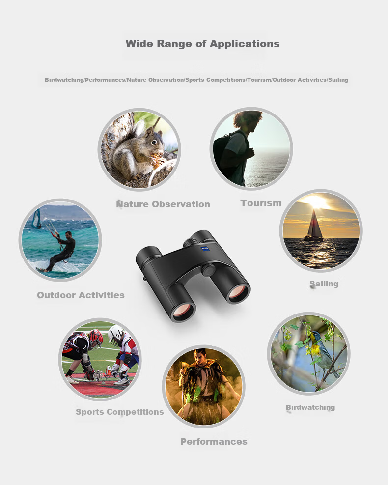 ZEISS 10x25 Portable HD Coated Binoculars for Live Streaming, Smartphone Compatible, Concert, Astronomy, Outdoor Use 10