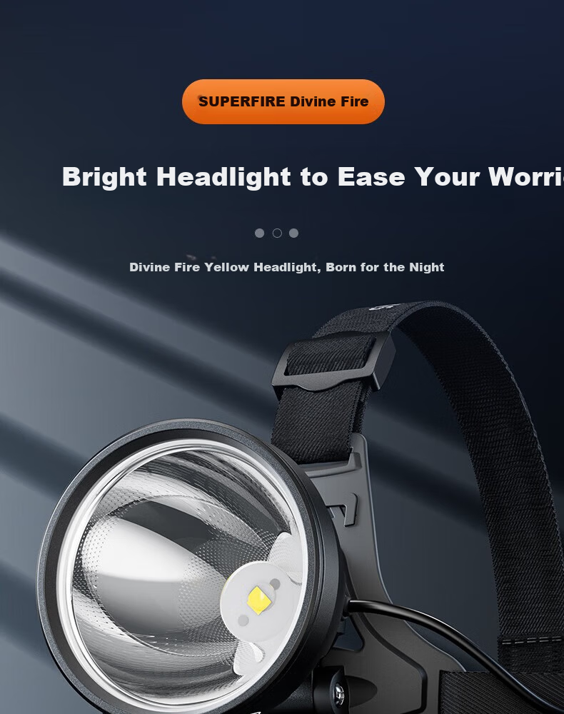 SupFire High-Powered Headlamp Sensor Outdoor Long Battery Life High Lumen Miner Work Light 3