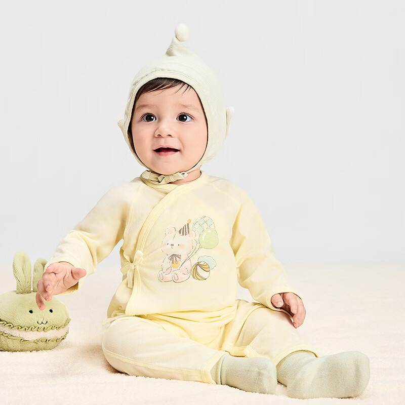 Balabala Baby Romper Newborn 2026 Spring Autumn Two-Piece Cotton Crawling Suit Cute Infant Bodysuit