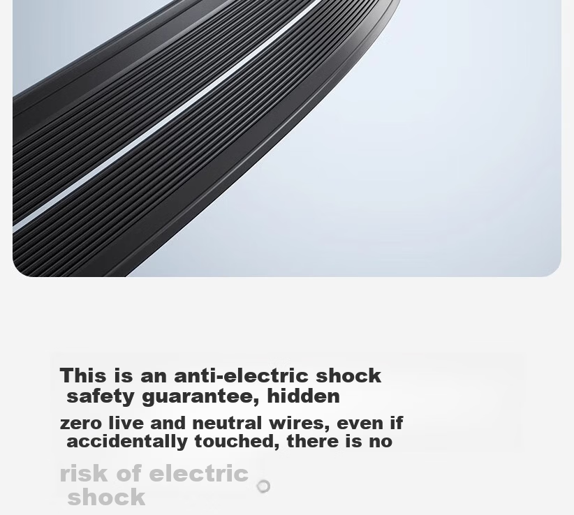 AUX Track Socket Kitchen Dedicated Household Surface Mounted Power Strip Sliding Rail Socket Power Strip Compatible with Xiaomi C6 Single Point 30cm Track + 3 Five-Hole Black Outlets 16