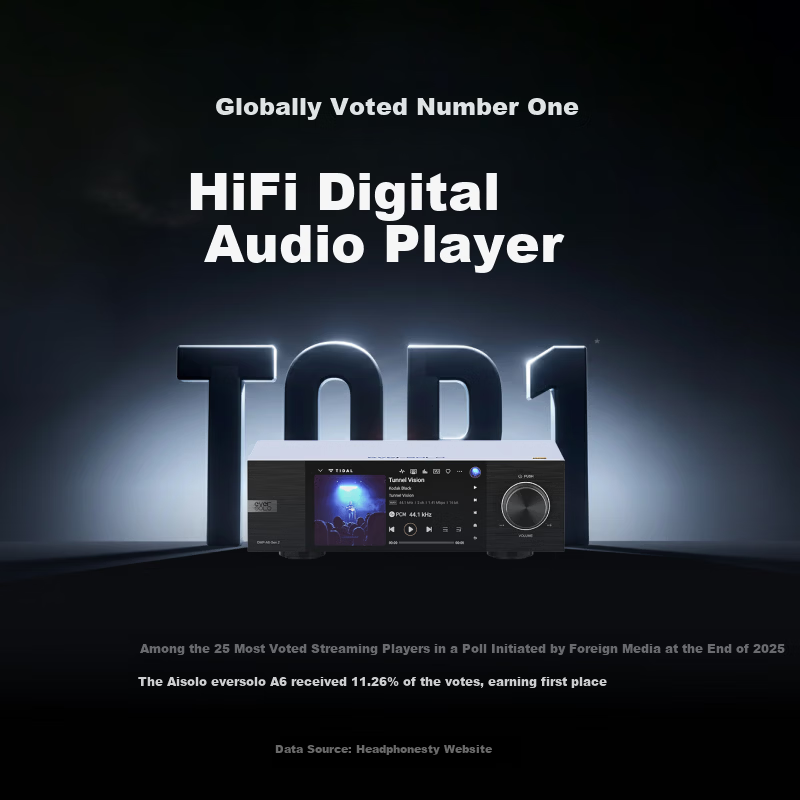 EVERSOLO DMP-A6 Gen 2 Streaming HiFi Music Player DAC Integrated High-Fidelity DSD Decoder [Dual ES9038Q2M]