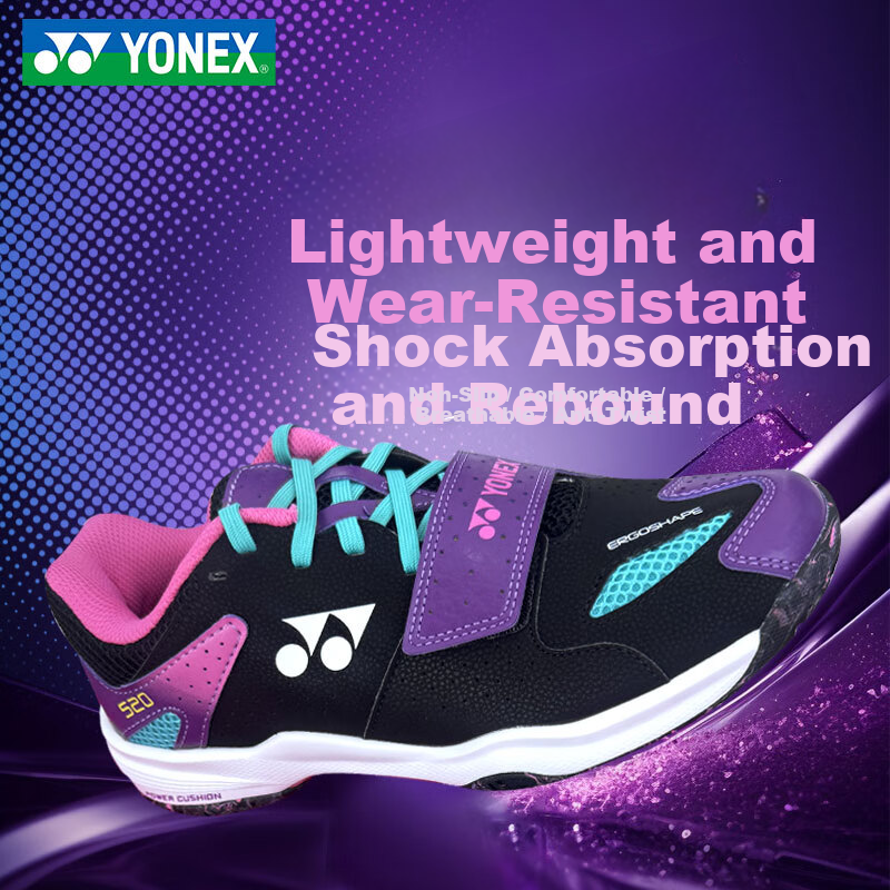 YONEX Badminton Shoes Year of the Horse Professional Competition Training Shock Absorption Breathable Sports Shoes SHB520WCR White Blue 40.5 11