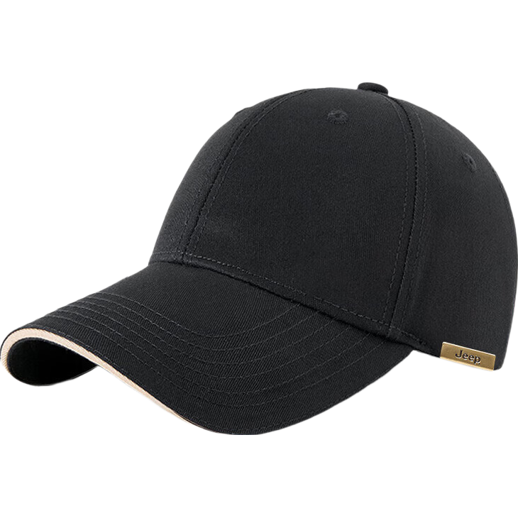 JEEP Men's Baseball Cap Versatile Four-Season Pure Cotton Adjustable Sunshade Hat Unisex Sun Protection Cap
