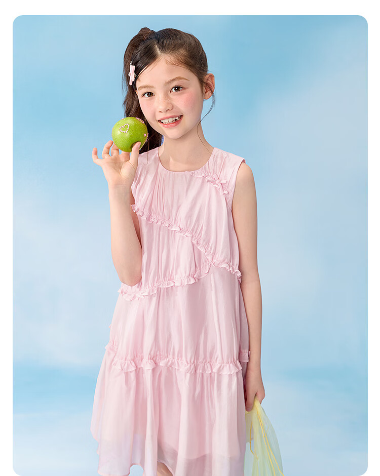 Balabala Kids Sleeveless Dress 2026 Summer New Girls Princess Dress Sweet Fashionable 22